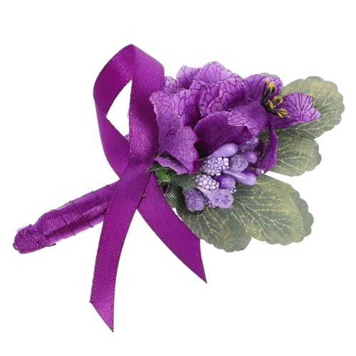 FOMIYES Hochwertige Herren Boutonniere Seide Anstecknadel für Hochzeiten Abschlussfeiern Stilvolle Ansteckblume für Anzüge Ergänzung für Besondere Anlässe Simulierte von FOMIYES