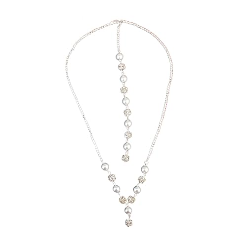 FOMIYES Hochwertige Perlen Halskette für Damen mit Design Hochzeitskette Modischer Modeschmuck für Besondere Anlässe Feiern Abschluss Alltagsgebrauch Silber FOMIYES Hochwertige Perlen Halskette für Damen mit Design Hochzeitskette Modischer Modeschmuck für Besondere Anlässe Feiern Abschluss Alltagsgebrauch Silber von FOMIYES