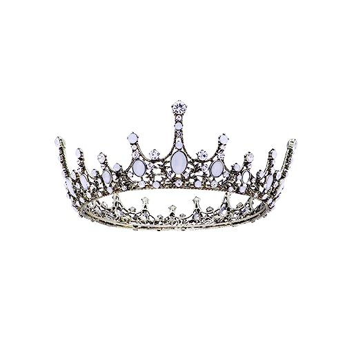 FOMIYES Hochzeit Braut Tiara Haarschmuck Tiara-krone Für Frauen Frauen-tiara Halskette Fräulein Weiß Prinzessin von FOMIYES