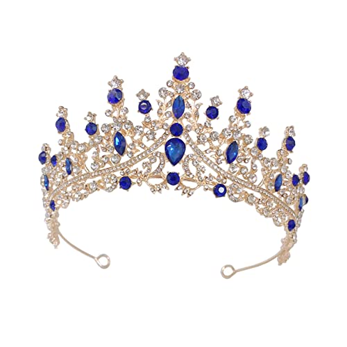 FOMIYES Hochzeit Tiara Krone mit Strass Kopfschmuck Accessoire für Braut Hochzeitsfeier Geburtstagsfeier und Bankett Bequem und Einfach zu Tragen Glänzend Licht von FOMIYES