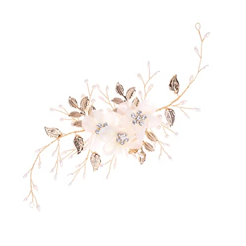 FOMIYES Party Braut Kopfschmuck Strass Hochzeit Kopfstück Tuch Blume Stirnband Für Hochzeit Haar Toer von FOMIYES