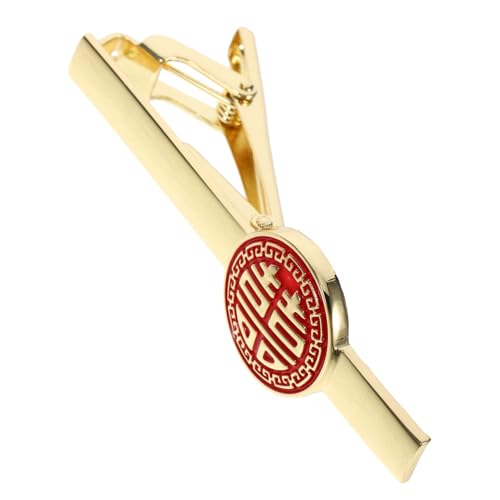 FOMIYES Hochzeitskrawattenklammer Kupfer mit Doppeltem Glückssymbol Krawattennadel für Trauzeugen für Hochzeiten Verlobungsfeiern von FOMIYES