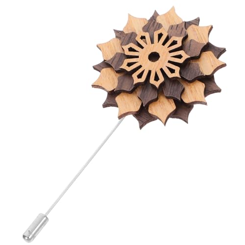 FOMIYES Blumennadeln Für Jacken Holz Brosche Blumenanstecknadeln Herren Ansteckblume Tasche Anstecknadel Herrenanzüge Weihnachtsanstecknadel von FOMIYES