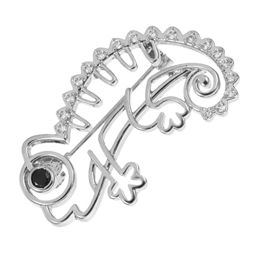 FOMIYES Hohlraum Chameleon Brosche Metall Tier Anstecknadel mit Modisch Individuell Sicherer Verschluss für Jacken Mäntel Schals Unisex Alltagsschmuck von FOMIYES