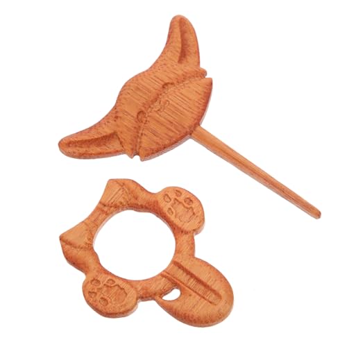 FOMIYES Holz Tierbrosche Fuchs Anstecknadel für Kleidung Rucksack Schals Vielseitig Tragbar Modisches Accessoire für Damen und Herren Jacken Dekoration von FOMIYES