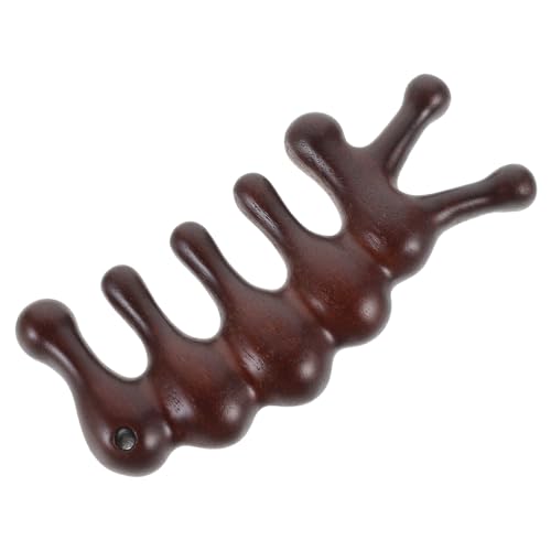 FOMIYES Holzkamm Kopfhautmassage Massagekamm mit Breiten Zähnen Stabiles Material Glatte Oberfläche Leichter Tragbarer Kopfhautkamm für Damen und Herren zur Schuppen und von FOMIYES