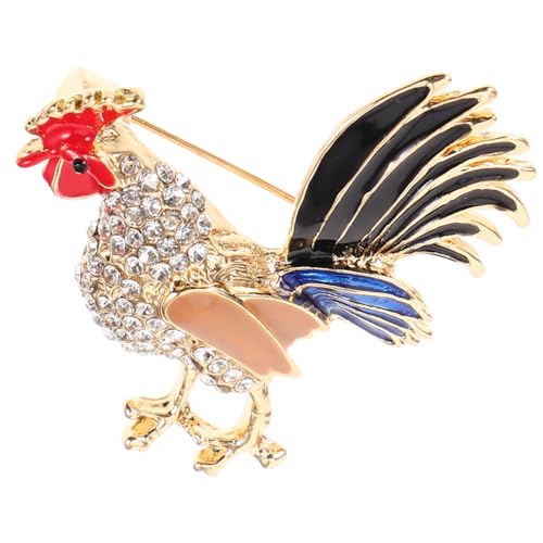 FOMIYES Hübsche Hühnerbrosche Zinklegierung für Damen Dekorative Anstecknadel für Kleidung Stilvoller Schmuck für Partys Formelle Anlässe für Schals Kleider von FOMIYES
