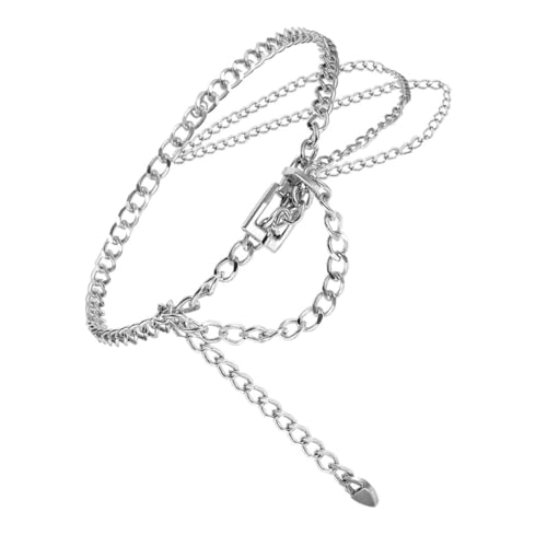 FOMIYES Kettengürtel Für Damen Taillenkettengürtel Aus Metall Bauchkettenschmuck Für Frauen Verstellbarer Kettengürtel Stylischer Gürtel Für Kleider Und Hosen von FOMIYES