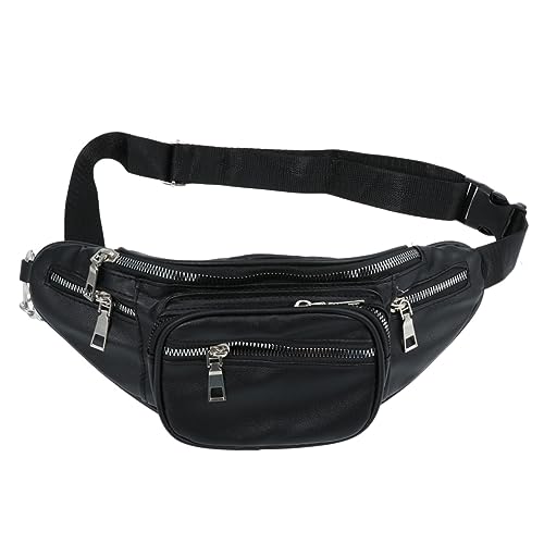 FOMIYES Hüfttasche Schwarz Für Herren Und Damen Outdoor-Bauchtasche Sport Workout Zum Joggen Gehen Wandern Klettern Camping Mit Kopfhörerausgang von FOMIYES