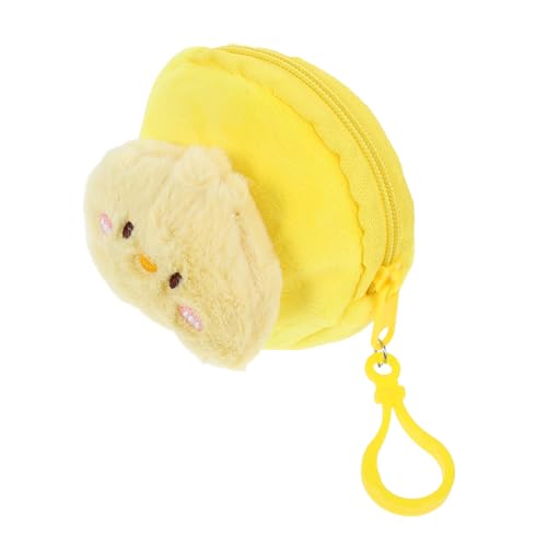 FOMIYES Plüsch Geldbörse Huhn Kindergeldbörse Mit Reißverschluss Kleine Mädchengeldbörse Cartoon-münztasche Süße Hühnerplüsch-Tasche Für Junge Mädchen Und Studenten von FOMIYES