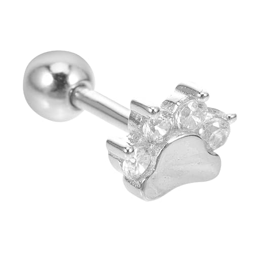 FOMIYES Hundepfoten Ohrstecker mit Funkelnden Zirkonia Hypoallergen Leichter Schmuck für Damen und Mädchen Statement Ohrringe für Alltag und Besondere Anlässe Geschenkidee von FOMIYES