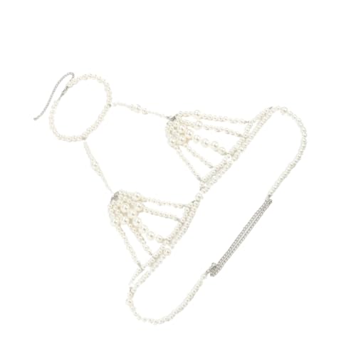 FOMIYES Imitation Pearl Bikini Kette Mehrlagige Körperkette für Nachtclub und Partys Eleganter Körperschmuck für Damen für Hochzeiten Geburtstage und Romantische Anlässe von FOMIYES
