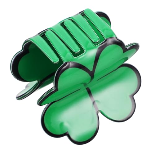 FOMIYES Irische Frische Haarnadel Festival Haarspangen Kleeblatt Haarspange Dekorative Haarspangen Irische Party Haarkralle Irische Haarspangen Irische Haardekore Haarkralle Grün Pvc von FOMIYES