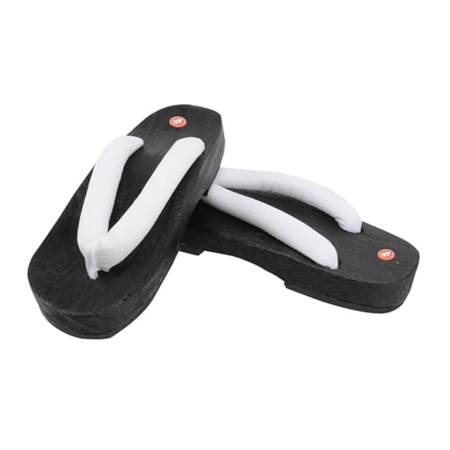 FOMIYES Japanische Clogs Holzsandalen Herren Sommer Hausschuhe Flach Atmungsaktiv Skin Friendly Traditionelle Geta Schuhe von FOMIYES