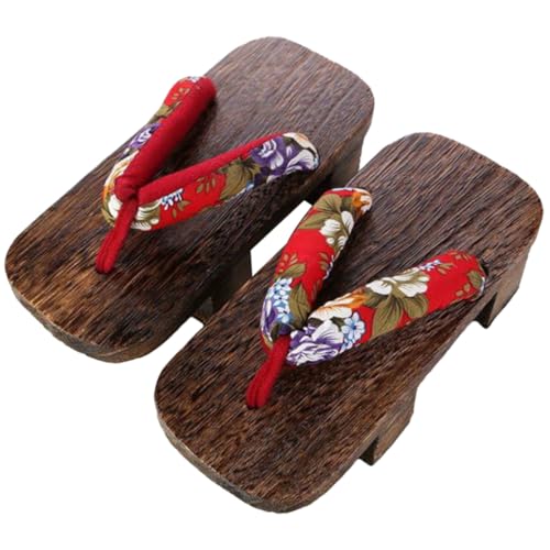 FOMIYES Japanische Holzclogs Damen Sommer Sandalen Leicht Angenehm Traditionelle Pantoletten für Haus und Freizeit Geeignet Modisch und Stilvoll von FOMIYES