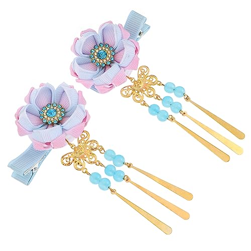 FOMIYES 1 Paar Haarnadel Kanzashi-blumen-haarspange Geisha-haar Frauen Japanische Haarspangen Kimono-haarschmuck Für Hanfu Haarspange Perlen Fräulein Hochzeit Bettwäsche Aus Baumwolle von FOMIYES