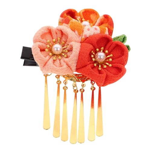 FOMIYES Japanischer Haarschmuck Blüten Haarclip mit Quaste Weicher für Kimono Hanfu Hochzeiten Festlichkeiten und Cosplay Frauen von FOMIYES