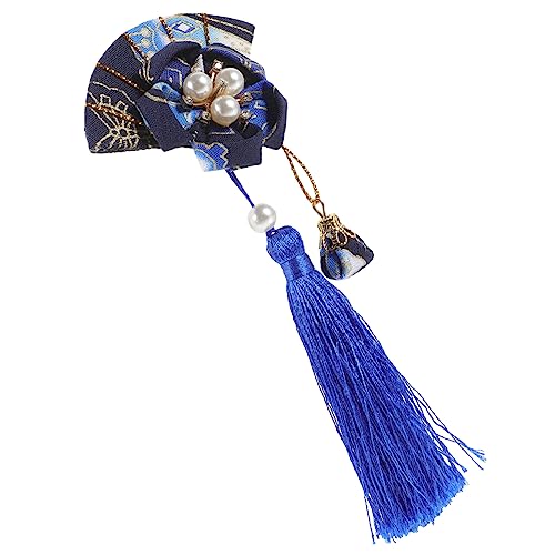 FOMIYES Japanischer Haarschmuck mit Quaste Traditioneller Fächer Haarclip für Frauen Handgefertigte Haarspange für Festivals Hochzeiten und Cosplay Elegantes Accessoire für Jede von FOMIYES
