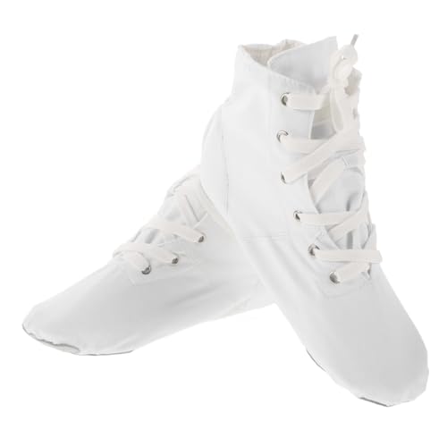FOMIYES Jazz Tanzschuhe Canvas Atmungsaktiv Ballettschläppchen mit Geteilter Sohle für Mädchen Yoga Ballett Trainingsschuhe Weiß von FOMIYES