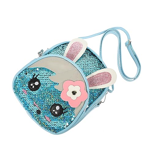 FOMIYES Junge Mädchen Pailletten Rucksack Mit Hasen-Design Aus Robustem Pu-Material Großes Fassungsvermögen Für Bücher Und Wasserflaschen Für Schule Und Ausflüge von FOMIYES