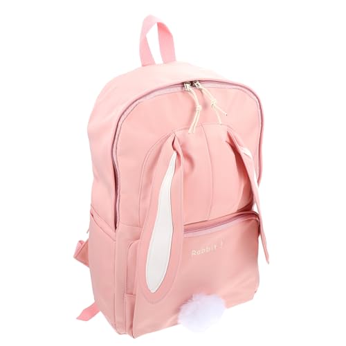 FOMIYES Kaninchen Babyrucksack Hasenrucksack Hasenohren Sackpack Mädchen Schulranzen Tagesrucksack Mit Reißverschluss Für Alltagsbücher Notizbücher von FOMIYES