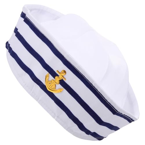 FOMIYES Kapitänsmütze mit Gesticktem Stil Seglerhut für Kostümparty Karneval Verkleidung Langlebig und Detailreich Gestaltet von FOMIYES