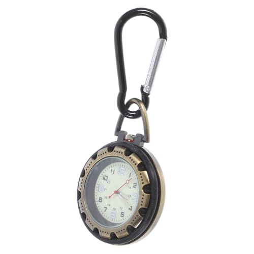 FOMIYES Karabineruhr Für Outdoor-aktivitäten Multifunktionale Taschenuhr Mit Praktischer Clip-Funktion Tragbares Design Für Rucksack Wandern Und Camping -Bronze Zufällige Auswahl von FOMIYES