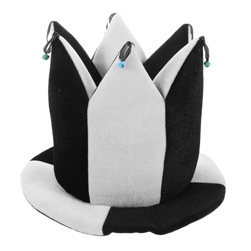 FOMIYES Karnevals-polygonalhut Clown Cosplay Hut Zirkus-partyhut Lustiger Clownhut Partykostümhut Neuheit Hut Karnevalshut Maskerade-partyhut Clown-topper-hut Lustige Halloween -hüte Stoff von FOMIYES