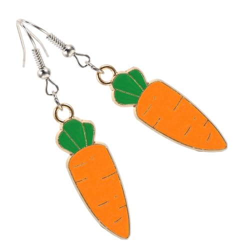 FOMIYES Karotten Ohrringe Damen Allergikerfreundlich Leicht Modisch Ohrstecker Süßer Schmuck für Frauen und Mädchen Party Accessoire von FOMIYES