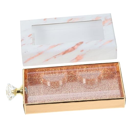 FOMIYES Kasten Box Für Künstliche Wimpern Falsche Wimpernetuis Mit Klarem Fenster Behälter Für Künstliche Wimpern Wimpernhalter-organizer Leere Wimpernbox Diamant Karton Aufbewahrungskiste von FOMIYES