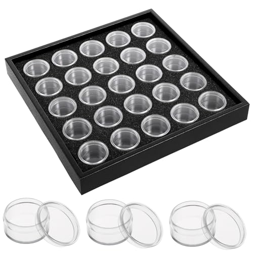 FOMIYES 25gitter Aufbewahrungsbox Für Schmuckstücke Mit Transparentem Deckel Nagel-strass-organizer Mit Fächern Zum Sortieren Und Präsentieren Von Edelsteinen Und Glitzerflocken von FOMIYES