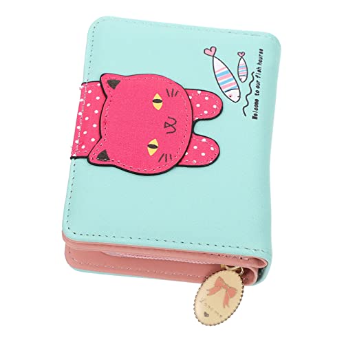 FOMIYES Katzenmotiv Geldbörse Damen Geldbörse für Kleingeld Kompakte Karten Münztasche für Außenbereich Süßes Cartoon Design Praktische Handtasche für Unterwegs von FOMIYES