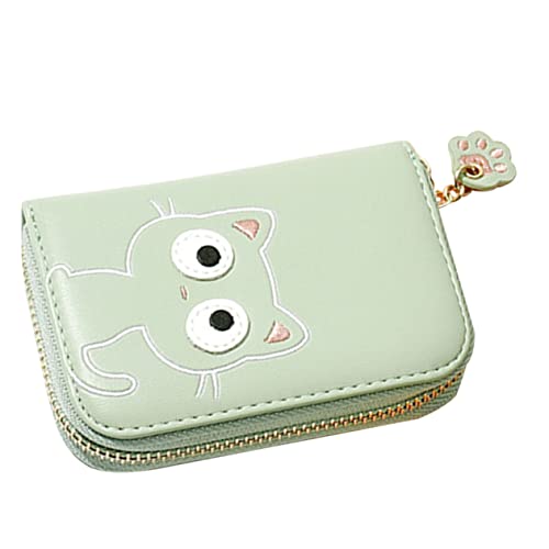 FOMIYES Kartenetui Katzenmotiv Kleines Portemonnaie PU Multifunktionale und Kartenaufbewahrung für Damen Tragbar und Leicht für Reisen und Alltag von FOMIYES