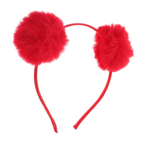 FOMIYES Katzenohren Haarreifen mit Pompons Lustiges Cosplay Stirnband für Partys Karneval Mottopartys Leicht für Damen Herren Farbenfroh von FOMIYES