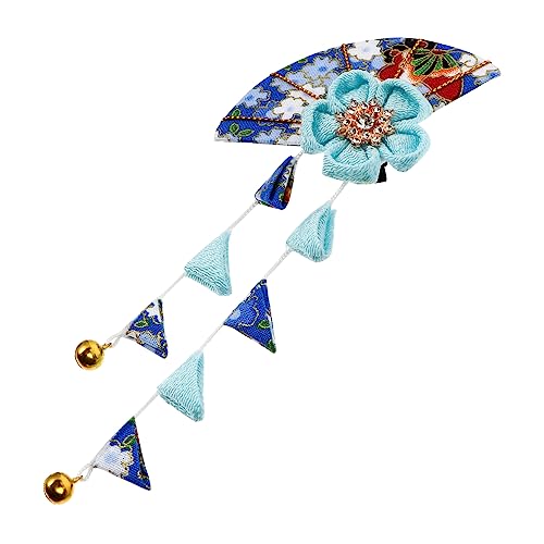 FOMIYES Kimono Haarclip mit Quaste Japanisches Haarschmuck Accessoire für Damen und Leichtes Design Blau für Festliche Anlässe und Traditionelle Frisuren von FOMIYES