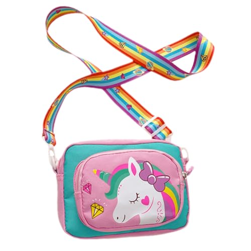 FOMIYES Kindergeldbörse Einhorn Mädchen Umhängetasche Leicht Tragbar Süßes Cartoon Design Frische Farben Praktisch Für Alltag von FOMIYES