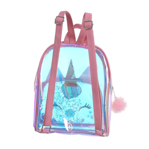 FOMIYES Kinderrucksack Mädchen Schulranzen Einhorn Rucksack Rosa Transparent Doppelter Schultergurt Kindergarten Schultasche Reiserucksack Freizeitrucksack von FOMIYES