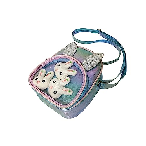 FOMIYES Kinderrucksack Umhängetasche für Stylische Sling Bag mit Niedlichem Cartoon Häschen Design für Schule Ausflüge Nutzung Langlebig Praktisch von FOMIYES