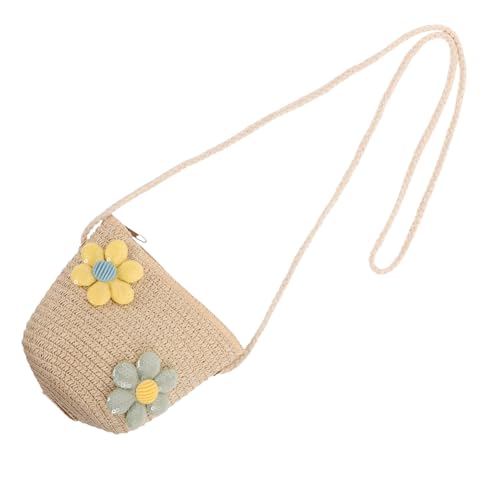 FOMIYES Kleine Umhängetasche Aus Strohgewebe Für Junge Mädchen Leicht Und Tragbar Als Schulter Oder Umhängetasche Geeignet Für Kleinkinder Und Mädchen von FOMIYES