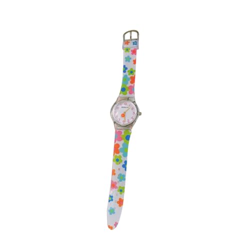FOMIYES Kinderuhr Blumenmotiv Silikonarmband für Mädchen Cartoon Armbanduhr Verstellbar Bunt Einzigartiges Design von FOMIYES