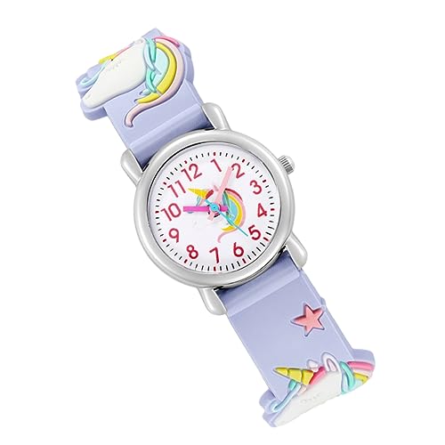 FOMIYES Kreative Kinderuhr Cartoon Mädchenuhr Cartoon Einhorn Kinderuhr Präzise Mechanik Filigraner Design von FOMIYES
