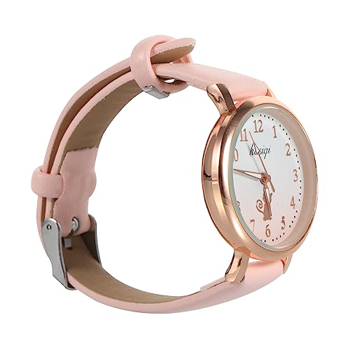 FOMIYES Kinderuhr Mit Leuchtzeigern Für Mädchen Lederarmbanduhr Studentenuhr Freizeituhr Armbanduhr Uhr Für Junge Mädchen Mit Zeigern von FOMIYES