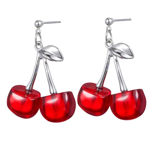 FOMIYES Kirschen Ohrringe Damen Dangle Ohrhänger Leichtes Schmuck Süße Frucht Ohrringe Modisch Für Alltag Party Geschenkideen von FOMIYES