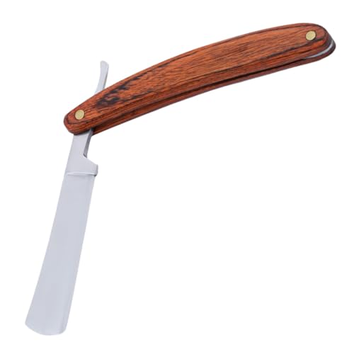 FOMIYES Klassisches Rasiermesser aus Stahl mit Farbigem Holzgriff Faltbar und Sicher Profi Barber Straight Razor für Präzises Rasieren und Barttrimmen zu Hause Salon von FOMIYES