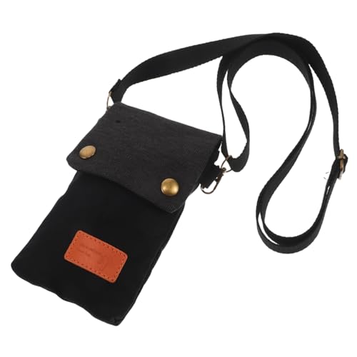FOMIYES Kleine Canvas Umhängetasche Damen mit Fächern Verstellbarer Schultergurt Leichte Handtasche für Handy und Geldbörse Robuste Stofftasche für Alltag Arbeit Reise und Freizeit von FOMIYES