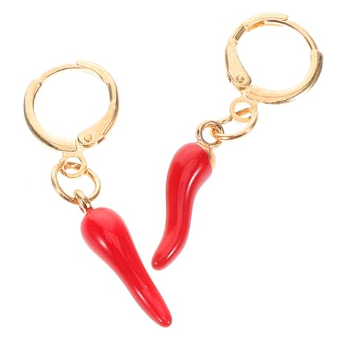 FOMIYES Kleine Creolen Ohrringe Damen Chili Pepper Dangle Boho Tropfen Ohrringe Modeschmuck Plated Schmuck für Frauen von FOMIYES