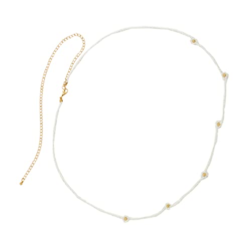 FOMIYES Kleine Gänseblümchen Hüftkette Körperkette Für Frauen Körperschmuck Für Frauen Taillenperlenkette Taillenketten Für Körperketten Damen Bauchkette Schmuck Perlen Hüftkette von FOMIYES