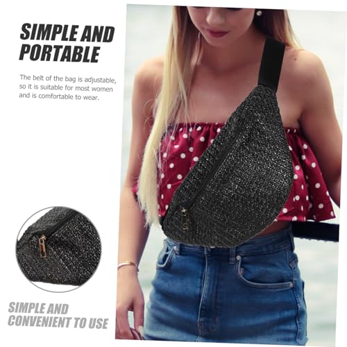 FOMIYES Kleine Geflochtene Gürteltasche Damen Hüfttasche Vielseitig Einsetzbar für Party Reise Alltag mit Mittlerer Kapazität für Lippenstift Geldbörse und Kleinigkeiten von FOMIYES