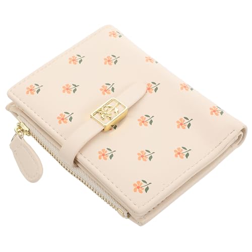 FOMIYES Kleine Geldbörse für Damen, süßer Kreditkartenhalter für Damen, PU-Geldbörse, schmaler Kartenhalter, Geldbörsen für die Reise, dünnes zweifach gefaltetes Fach, Mini-Münzgeldbörse, Beige FOMIYES Kleine Geldbörse für Damen, süßer Kreditkartenhalter für Damen, PU-Geldbörse, schmaler Kartenhalter, Geldbörsen für die Reise, dünnes zweifach gefaltetes Fach, Mini-Münzgeldbörse, Beige von FOMIYES