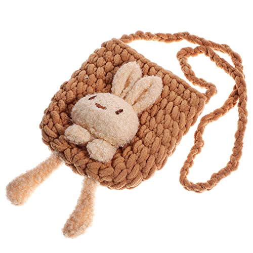 FOMIYES Hasentasche Für Mädchen Cartoon Kaninchen Geldbörse Aus Polyester Design Umhängetasche Für Einkaufen Und Reisen Münztasche Mit Riemen Für Kleingeld Und Schlüssel von FOMIYES